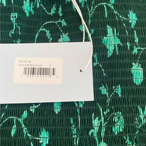 NWT Hill House Paz Nap Top in Emerald Botanical (green) size small - Picture 5 of 5